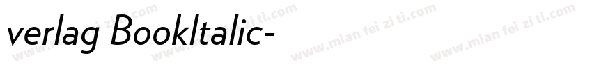 verlag BookItalic字体转换